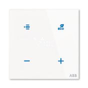 Termostat prostorový dotykový, 86x86 mm, ABB tacteo®, zapuštěný, bílá