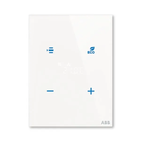Termostat prostorov&yacute; dotykov&yacute;, 86x115 mm, ABB tacteo&reg;, zapu&scaron;těn&yacute;