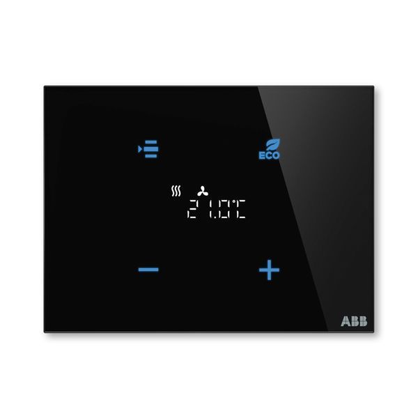 Termostat prostorový dotykový, 115x86 mm, ABB tacteo®, zapuštěný, černá