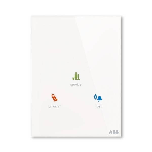 Ovladač hotelový vnější bez čtečky karet, 86x115 mm, ABB tacteo®, zapuštěný, bílá