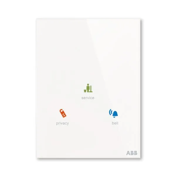 Ovladač hotelov&yacute; vněj&scaron;&iacute; bez čtečky karet, 86x115 mm, ABB tacteo&reg;, zapu&scaron;těn&yacute;