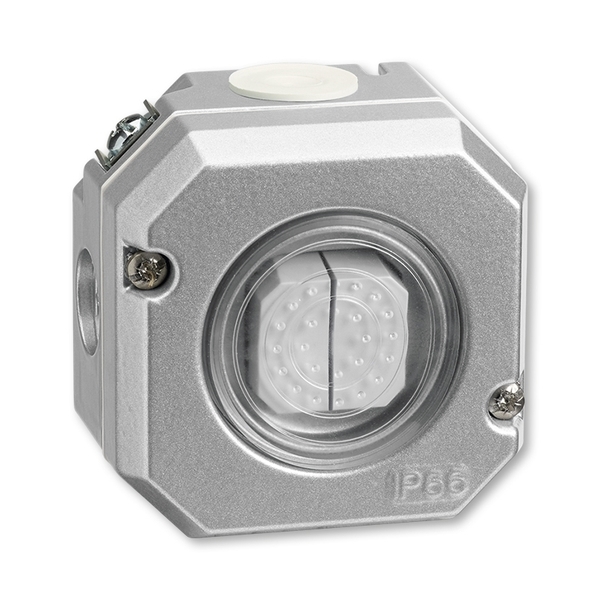 Přepínač střídavý dvojitý IP 66, Garant, stříbrná