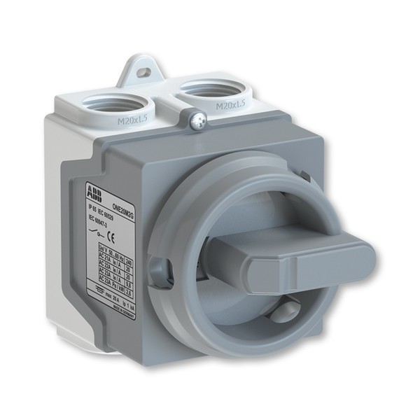 Odpínač ONE20 v krytu IP 67, 4pólový, šedá / šedá