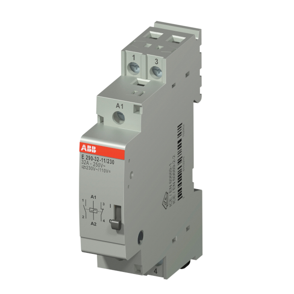 E290-32-11/230 impulsní relé, 32A, 1 NO + 1 NC, 230V AC / 110V DC