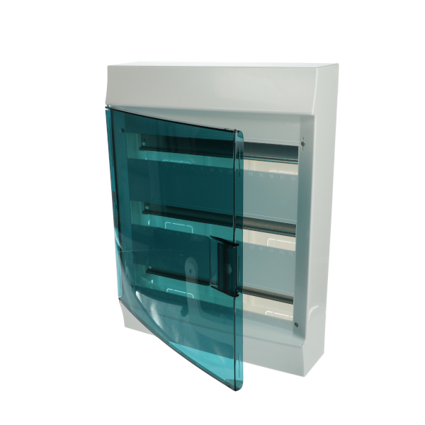 41P18X32A rozvodnice nástěnná, průhledná dvířka, 54 modulů