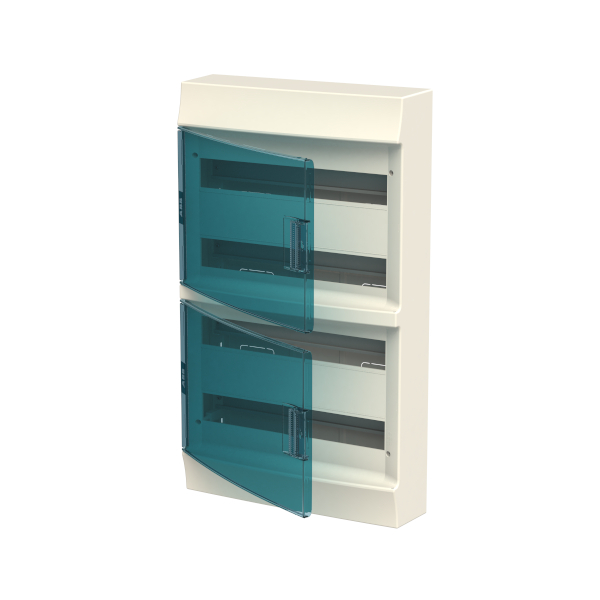 41P18X42A rozvodnice nástěnná, průhledná dvířka, 72 modulů