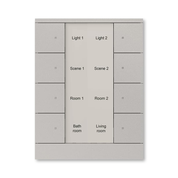 Ovládač 8násobný bez displeje, se snímačem teploty ABB-Tenton®, zapuštěný, 8násobný / hliníková stříbrná (RAL 9006)