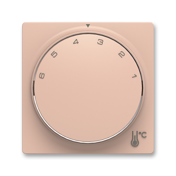 Kryt termostatu prostorového s otočným ovladačem, pudrová