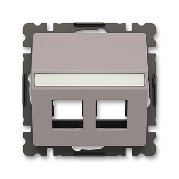 Kryt zásuvky komunikační, greige