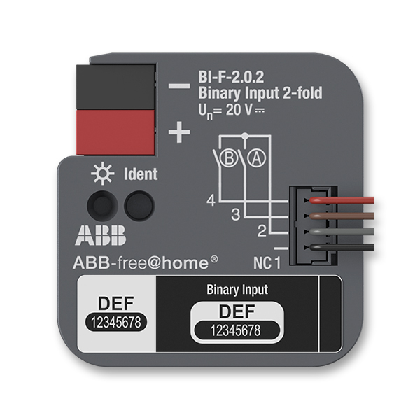 Modul binárních vstupů 2násobný, zapuštěný,