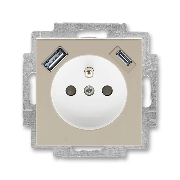 Z&aacute;suvka jednon&aacute;sobn&aacute; s ochrann&yacute;m kol&iacute;kem, s clonkami, s USB nab&iacute;jen&iacute;m (USB-A + USB-C)