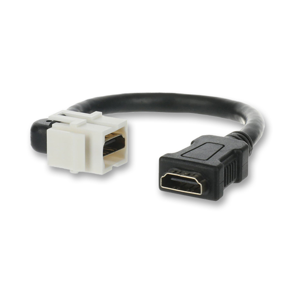 Zásuvka HDMI (keystone s kabelem), bílý keystone
