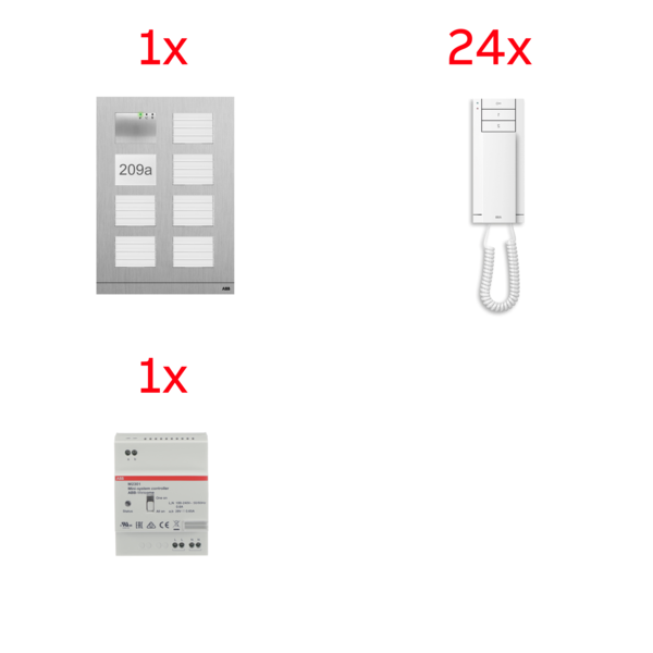 24 audio 1 vstupni tablo,