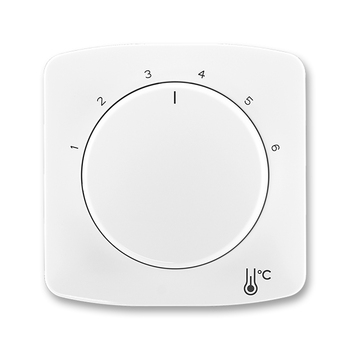 Kryt termostatu prostorového s otočným ovladačem, bílá