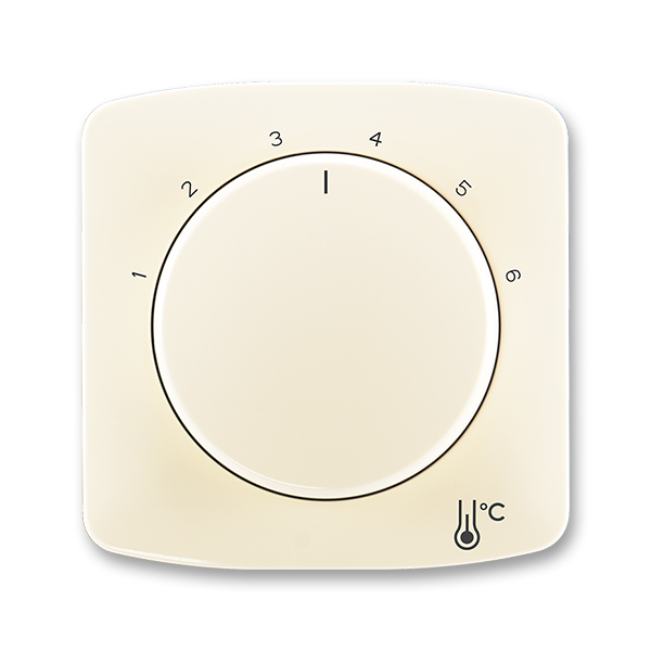 Kryt termostatu prostorového s otočným ovladačem, slonová kost