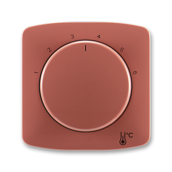 Kryt termostatu prostorového s otočným ovladačem, vřesová červená