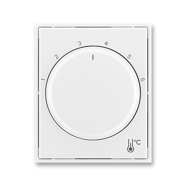 Kryt termostatu prostorového s otočným ovladačem, Tango®, bílá / bílá
