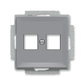 Kryt zásuvky datové a reproduktorové, s přímými vývody, šedá