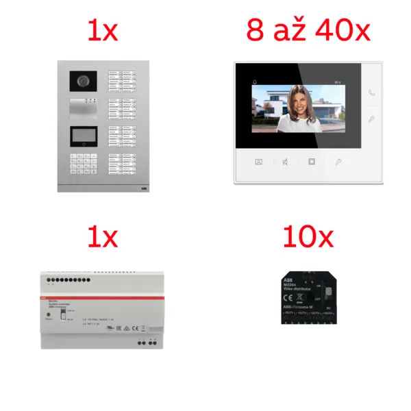 8-40x video 1 vstupni tablo UNI