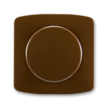 Kryt stmívače s otočným ovladačem, s upevňovací maticí, Tango®, hnědá
