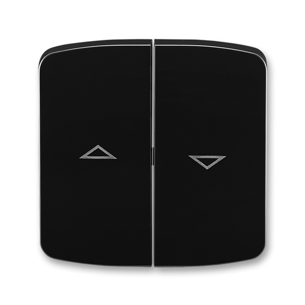 Kryt spínače žaluziového kolébkového dělený, s potiskem, Tango®, černá