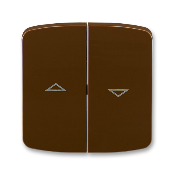Kryt spínače žaluziového kolébkového dělený, s potiskem, Tango®, hnědá