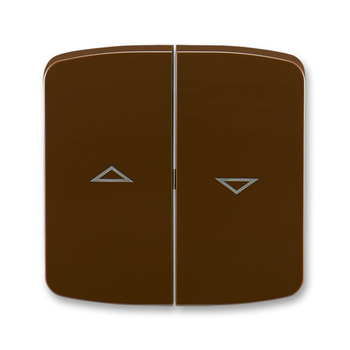 Kryt spínače žaluziového kolébkového dělený, s potiskem, Tango®, hnědá