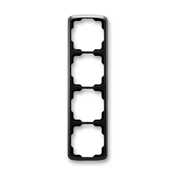 Rámeček pro elektroinstalační přístroje, čtyřnásobný svislý, Tango®, černá