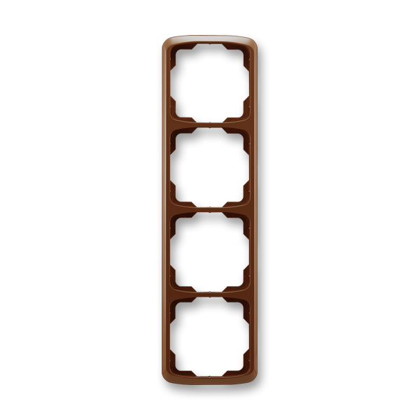 Rámeček pro elektroinstalační přístroje, čtyřnásobný svislý, Tango®, hnědá