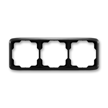 Rámeček pro elektroinstalační přístroje, trojnásobný vodorovný, Tango®, černá