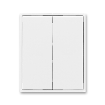 Kryt spínače kolébkového dělený, Element®, Time®, bílá / bílá
