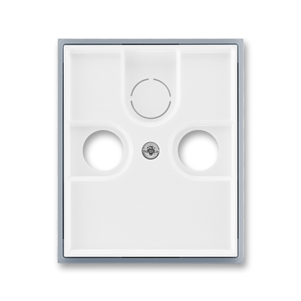 Kryt zásuvky anténní, s vylamovacím otvorem, Element®, bílá / ledová šedá