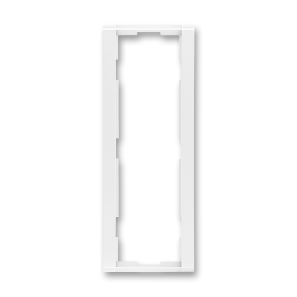 Rámeček pro elektroinstalační přístroje, trojnásobný svislý, Time®, bílá / bílá