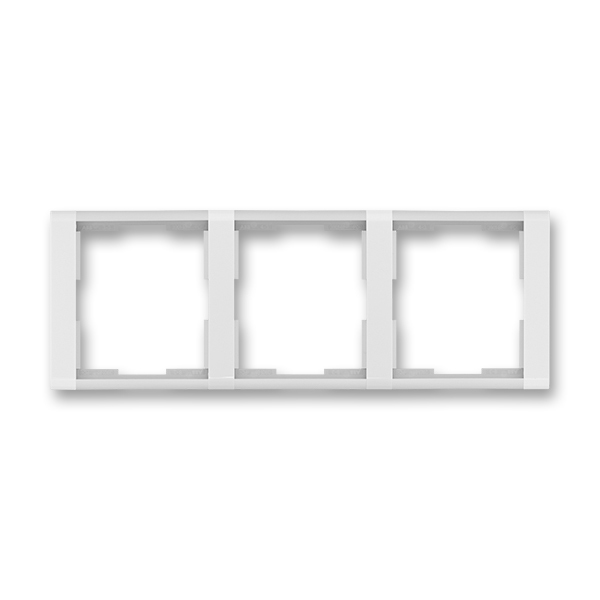Rámeček pro elektroinstalační přístroje, trojnásobný vodorovný, Time®, bílá / ledová bílá