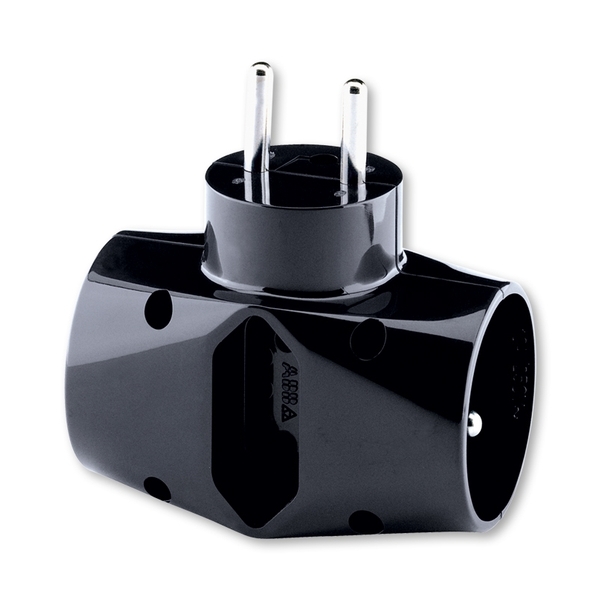 Adaptor trojnásobný, černá
